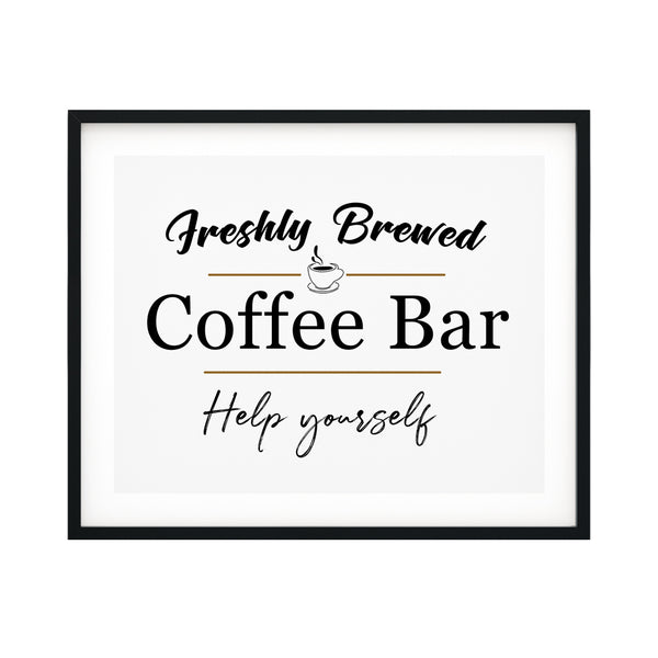 Coffee Bar Signs Freshly Brewed Daily Coffee Bar Accessories - Temu