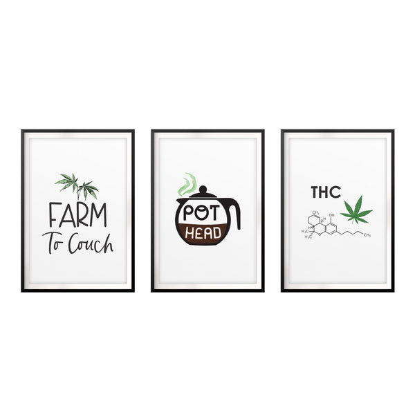 Refined Stoner Wall Art UNFRAMED Print (3 Pack) – Designs ByLITA