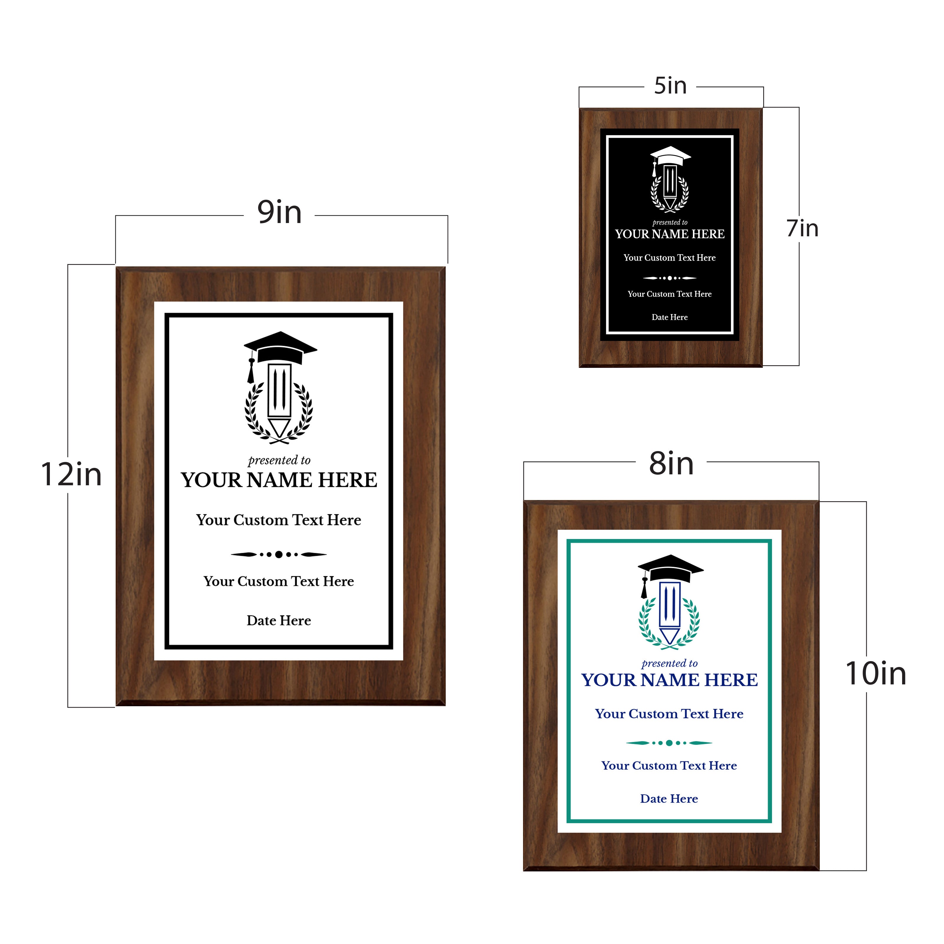 Teacher Recognition Customizable Award Plaque |Easel Mount Option | Achievement and Service Personalizable Plaques