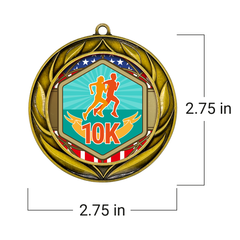 All Quality Wreath Design 10k Medal | Competition | High Quality Metal Medal - 1st, 2nd, 3rd Place