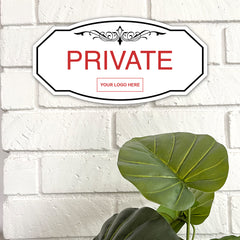 Signs ByLITA Victorian Plus | Private Wall or Door Sign | Customizable with Your Company Logo | Durable & Easy to Install