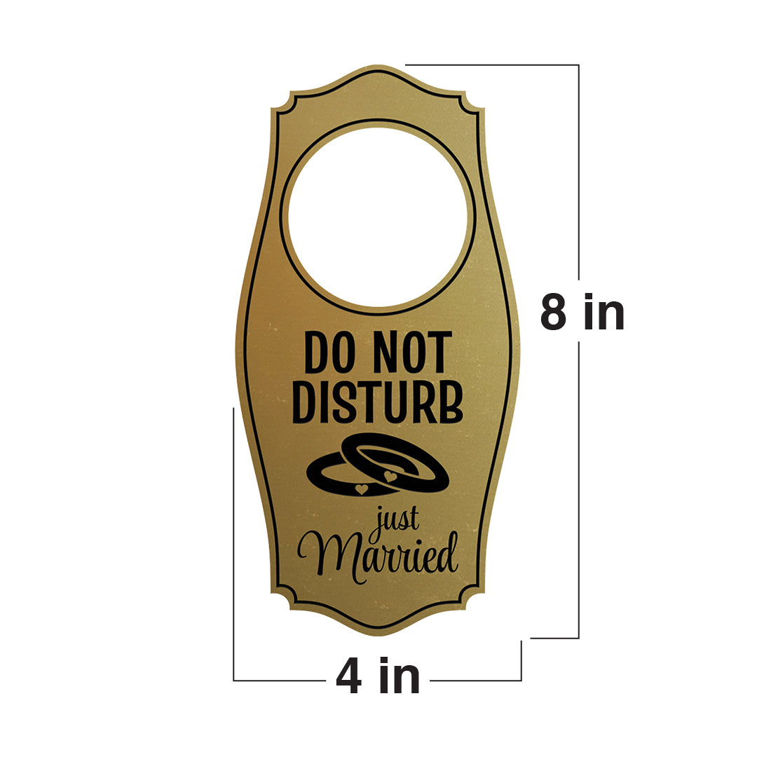 Do Not Disturb Just Married Door Hanger | House or Business Door Sign