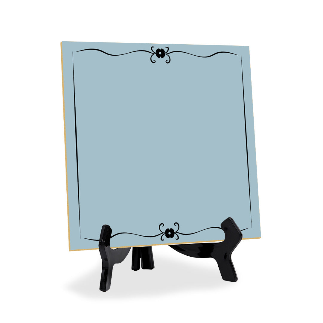 Post-It Note Style MDF Table Signs (5x5” Square) | Dry Wipe to Personalize Your Message| Does Not include Dry Wipe Pen | Black Acrylic Easel for Display