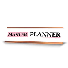 Master Planner Desk Sign (2x8") Rose Gold Frame Desk Sign | Appreciation Idea For Her | Girlfriend| Workspace Decoration