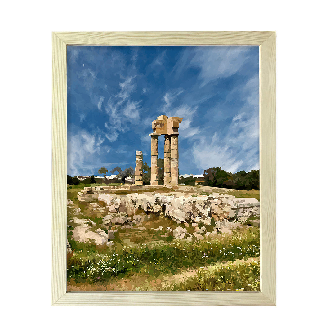 Designs ByLITA Ancient Ruins Summer Sky, Wall Print Art | Old Masterpieces | Stylish Modern Decoration For The Home and Office