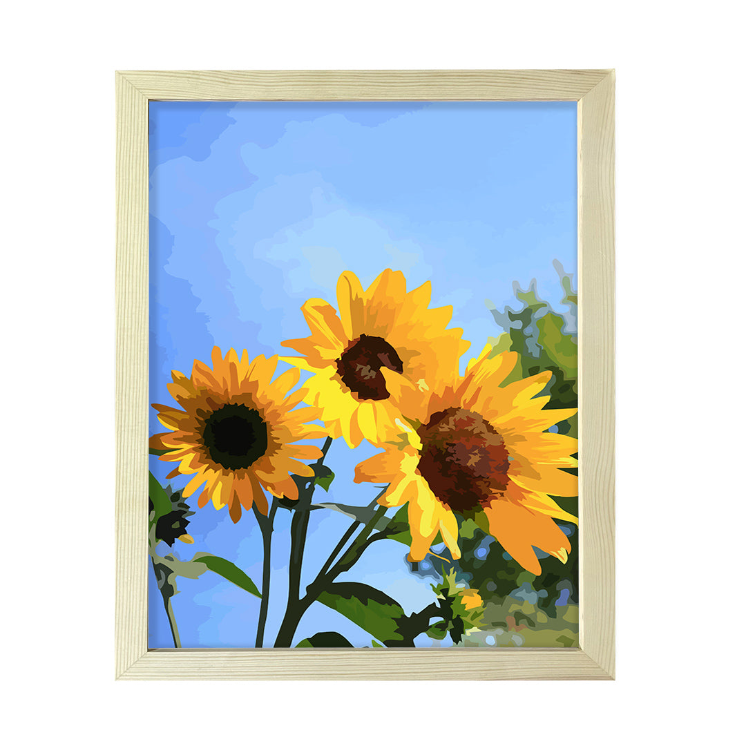 Designs ByLITA Radiant Sunflowers, Wall Print Art | Beautiful Flowers | Stylish Modern Decoration For The Home and Office