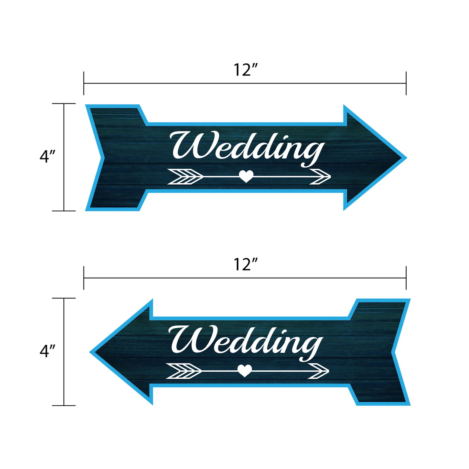 Arrow Shape Wedding 12x4" Wall or Door Sign | Events & Celebrations Signage