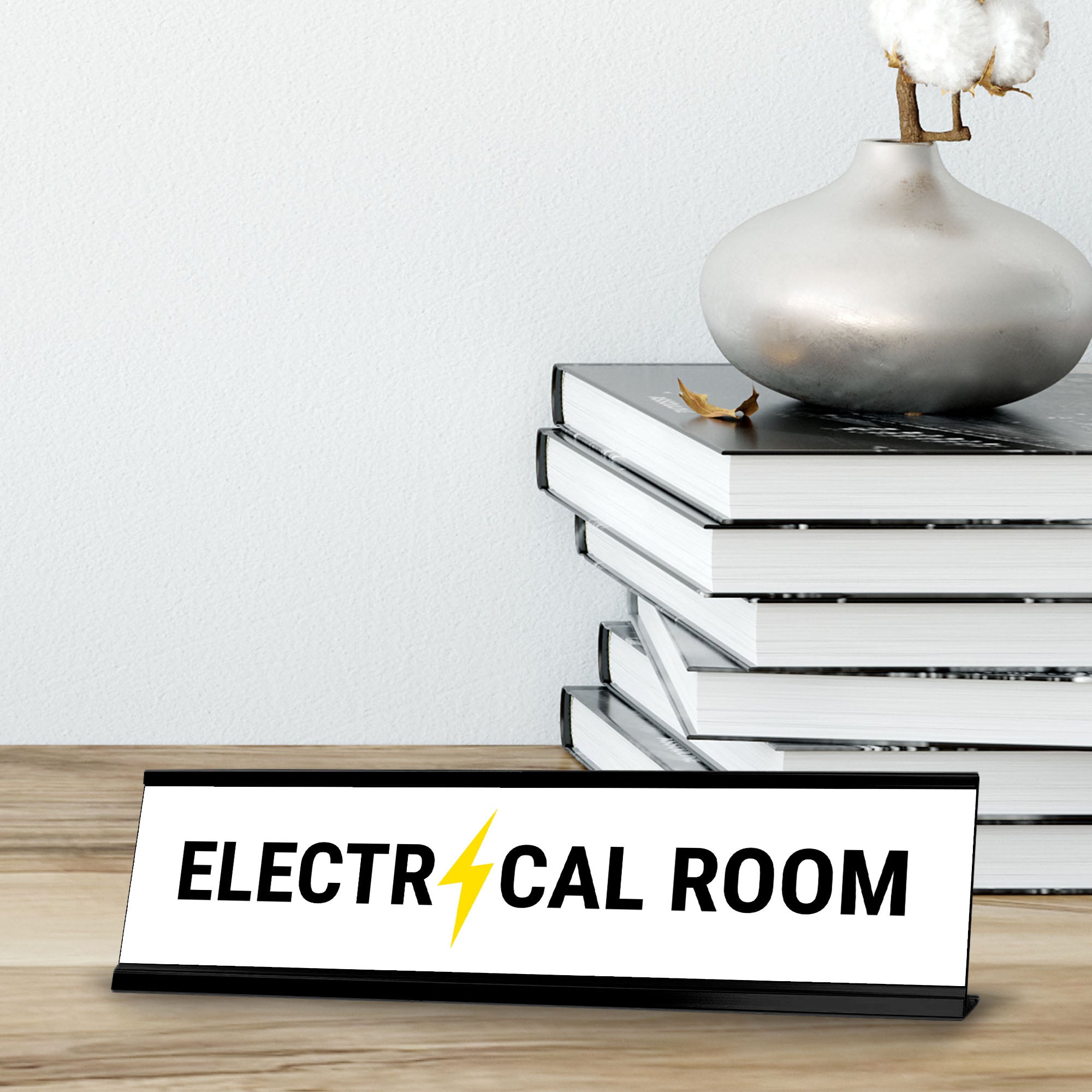 Electrical Room Lightning Desk Sign (2 x 8")