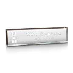 Payroll manager, Personalized Acrylic Desk Sign Gavel Vector (2 x 10")