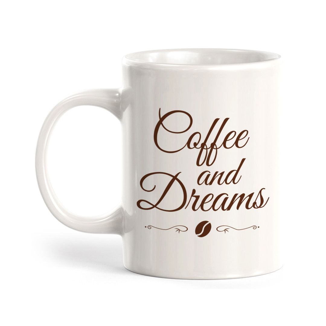 Designs ByLITA Coffee and Dreams Office Workspace Home Family 11oz Plastic/Ceramic Coffee Mug