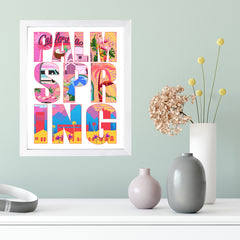 Designs ByLITA Palm Spring, California Inspirational, Wall Print Art | American Cities Stylish Home Decoration (Unframed or Framed)