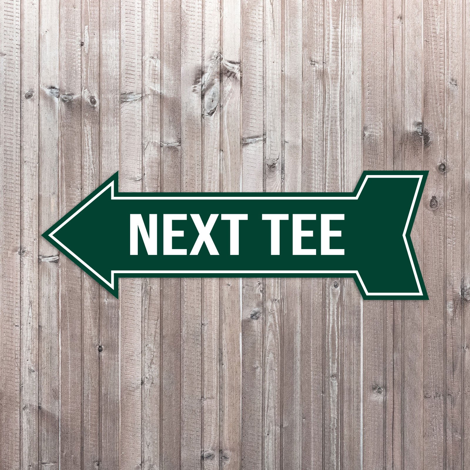 Arrow Shape Next Tee 12x4" Wall or Door Sign | Golf Signage