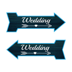 Arrow Shape Wedding 12x4" Wall or Door Sign | Events & Celebrations Signage