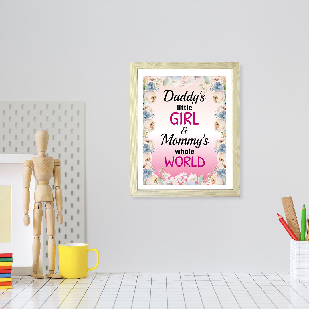 Designs ByLITA Daddy's Little Girl & Mommy's Whole World, Wall Print Art | Family Home Decor