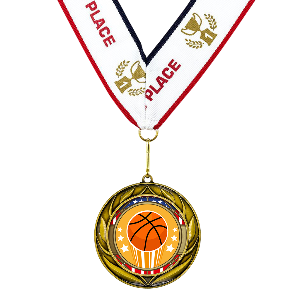 All Quality Wreath Design Basketball Medal | Competition | High Quality Metal Medal - 1st, 2nd, 3rd Place