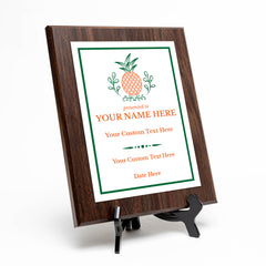 Hospitality Theme Customizable Award Plaque |Easel Mount Option | Recognition of Achievement and Service Personalizable Plaques