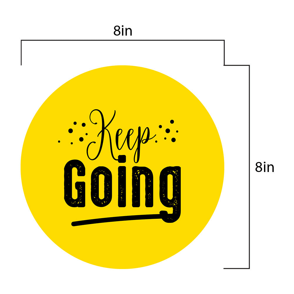 Circle Mouse Pad (8 x 8") - "Keep Going" - Motivational Office Desk Accessory for Inspiration & Focus