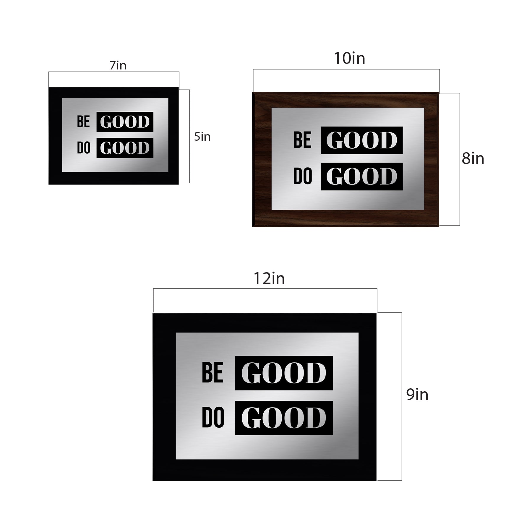 Be Good Do Good Decorative Wall Plaque | Easel Mount Option | Inspirational Affirmation Wall Art