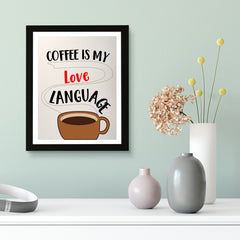 Designs ByLITA Coffee Is My Love Language, Wall Print Art | Retro Coffee Bar Decoration