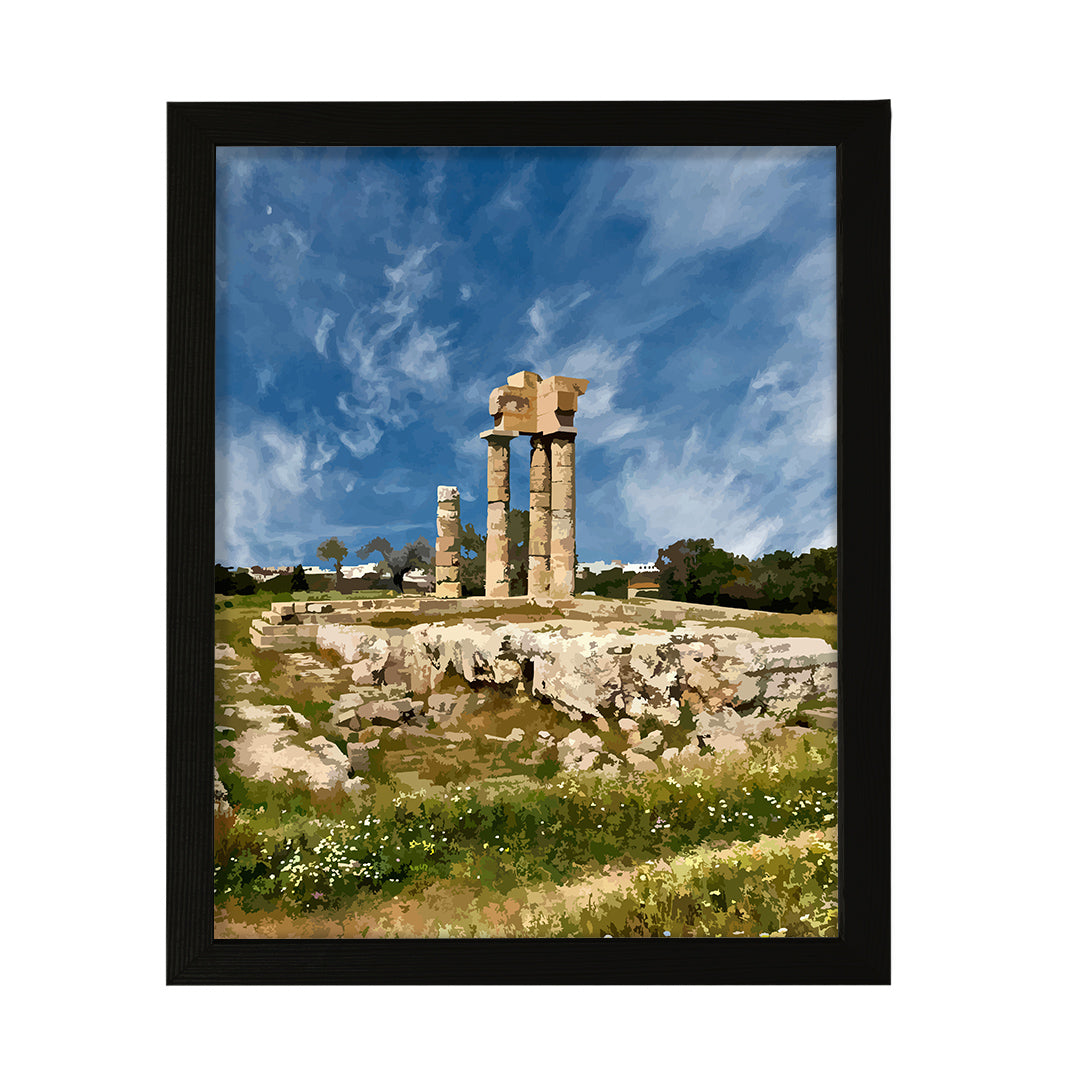 Designs ByLITA Ancient Ruins Summer Sky, Wall Print Art | Old Masterpieces | Stylish Modern Decoration For The Home and Office