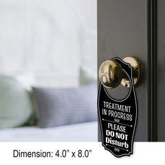 Treatment In Progress Please Do Not Disturb Door Hanger | House or Business Door Sign