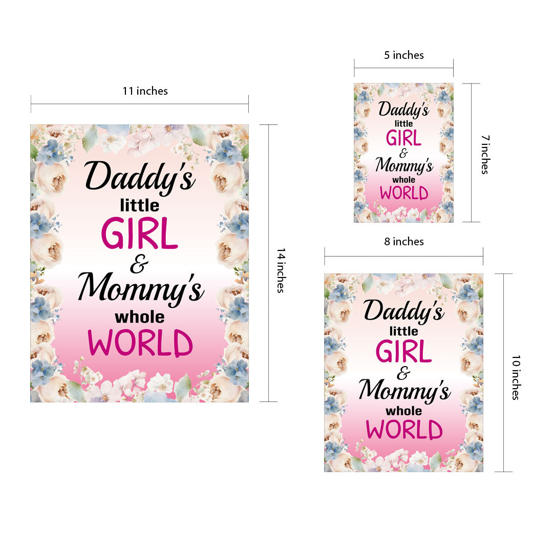 Designs ByLITA Daddy's Little Girl & Mommy's Whole World, Wall Print Art | Family Home Decor