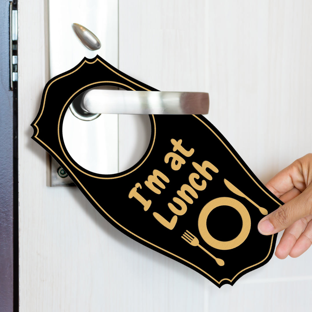 I'm At Lunch Door Hanger | House or Business Door Sign