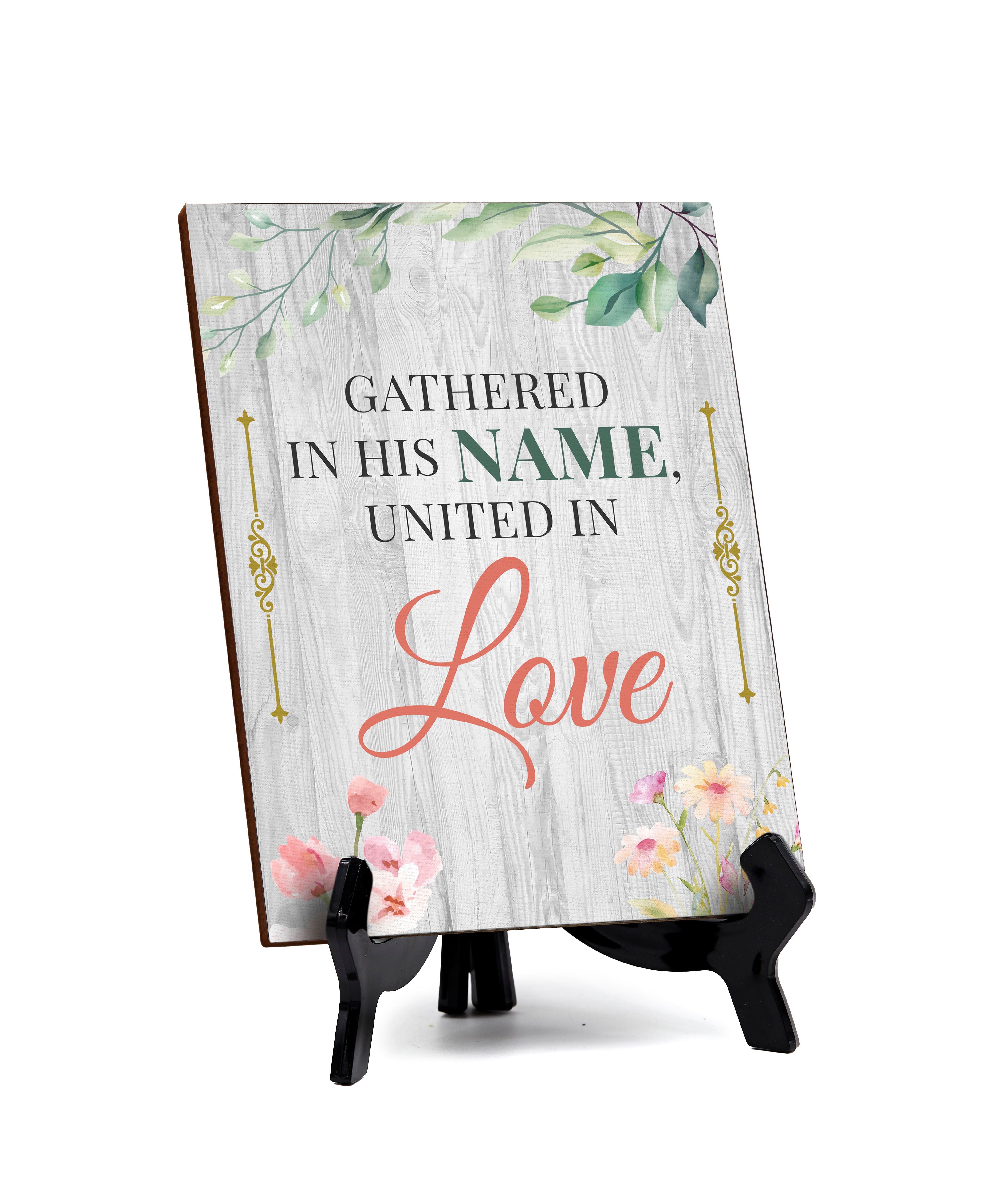 Religious Church & Home Decoration Table Sign with Acrylic Stand (6 x 8“) | Religious Church & Home Decor