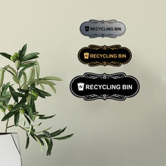 Signs ByLITA Designer Recycling bin Wall or Door Sign