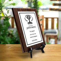 Better Luck Next Time Novelty Funny Customizable Award Plaque |Easel Mount Option | Funny Parody Achievement Personalizable Plaques