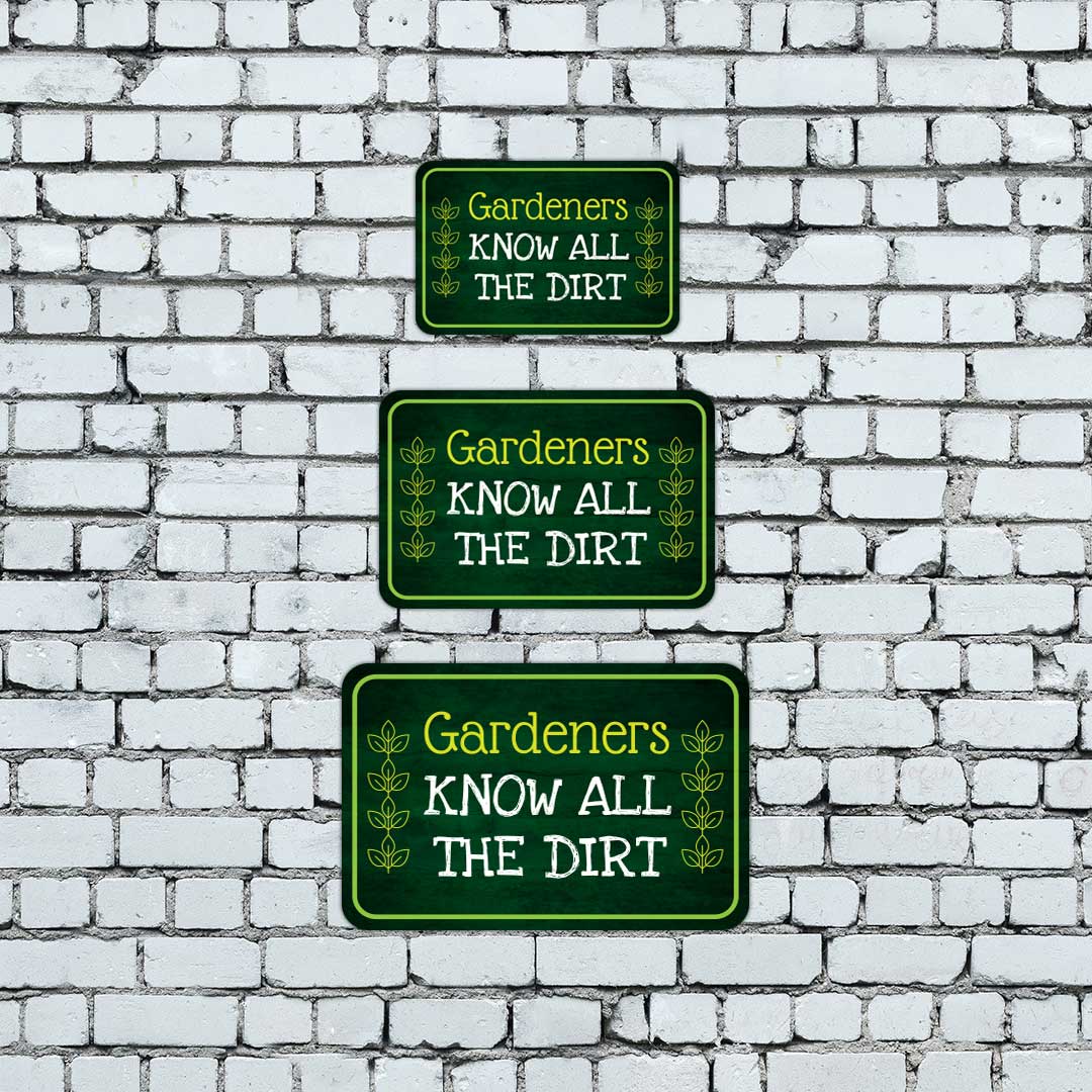 Classic Framed Plus Gardeners Know All The Dirt Door or Wall Sign | Home & Garden Decor