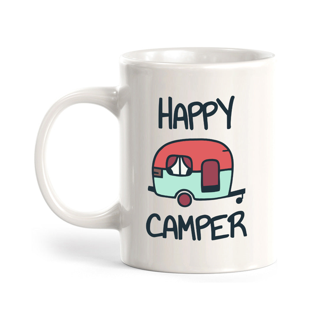 Happy Camper 11oz Plastic or Ceramic Coffee Mug | RV Camper Lifestyle