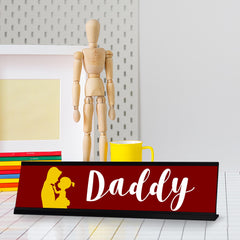 Signs ByLITA Daddy Black Frame, Desk Sign (2x8")