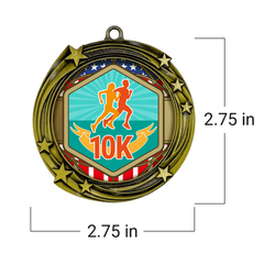 All Quality Stars Design 10k Medal - 1st, 2nd, 3rd Place