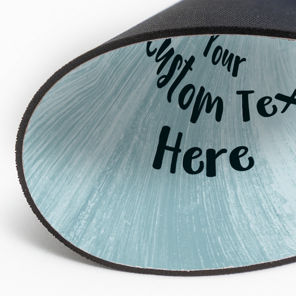 Customizable (8 x 8") Circle Mouse Pad - Rustic Wood Background Designs - Add Your Own Text