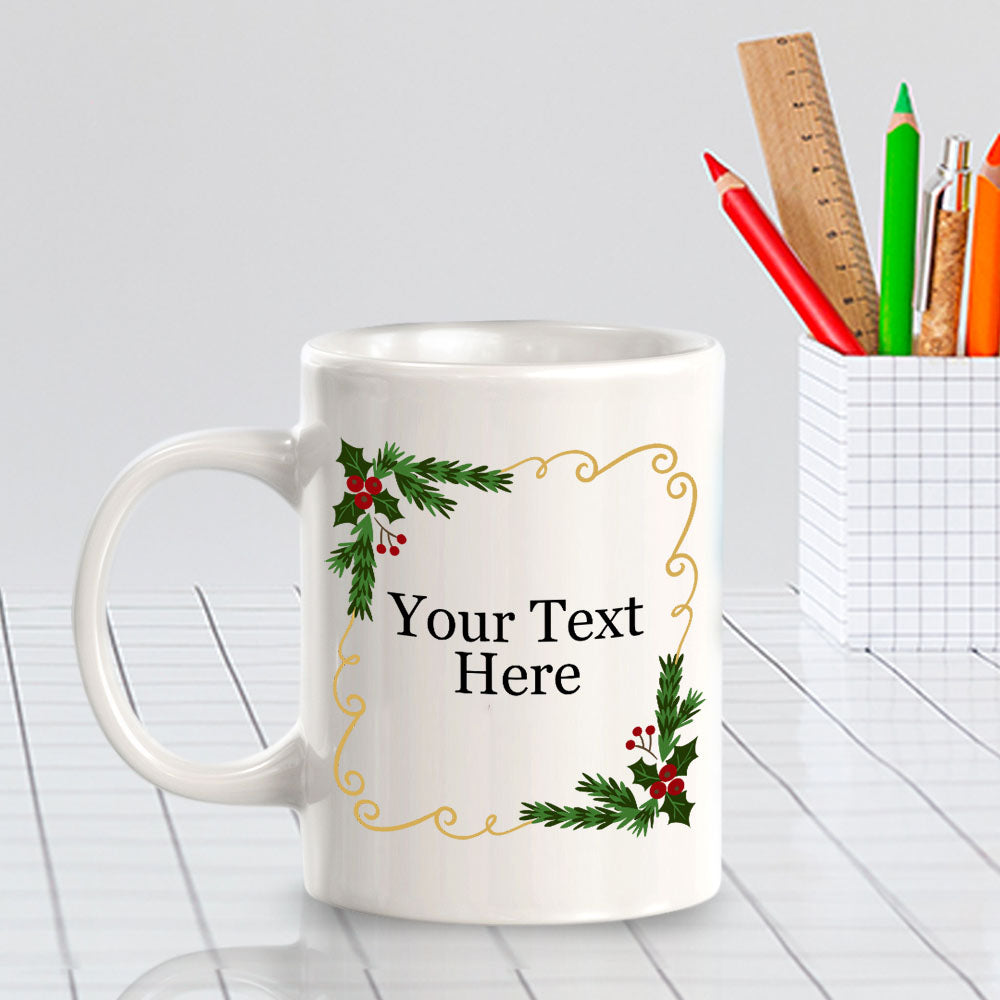 Customizable Christmas Mug 11oz Ceramic Coffee Mug | Holiday Indoor Decoration