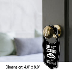 Do Not Disturb Just Married Door Hanger | House or Business Door Sign