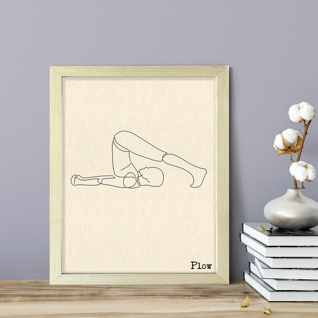 Plow, FRAMED Print Yoga Wall Art