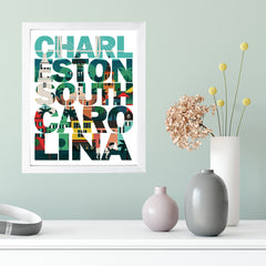 Designs ByLITA Charleston, South Carolina Inspirational, Wall Print Art | American Cities Stylish Home Decoration (Unframed or Framed)