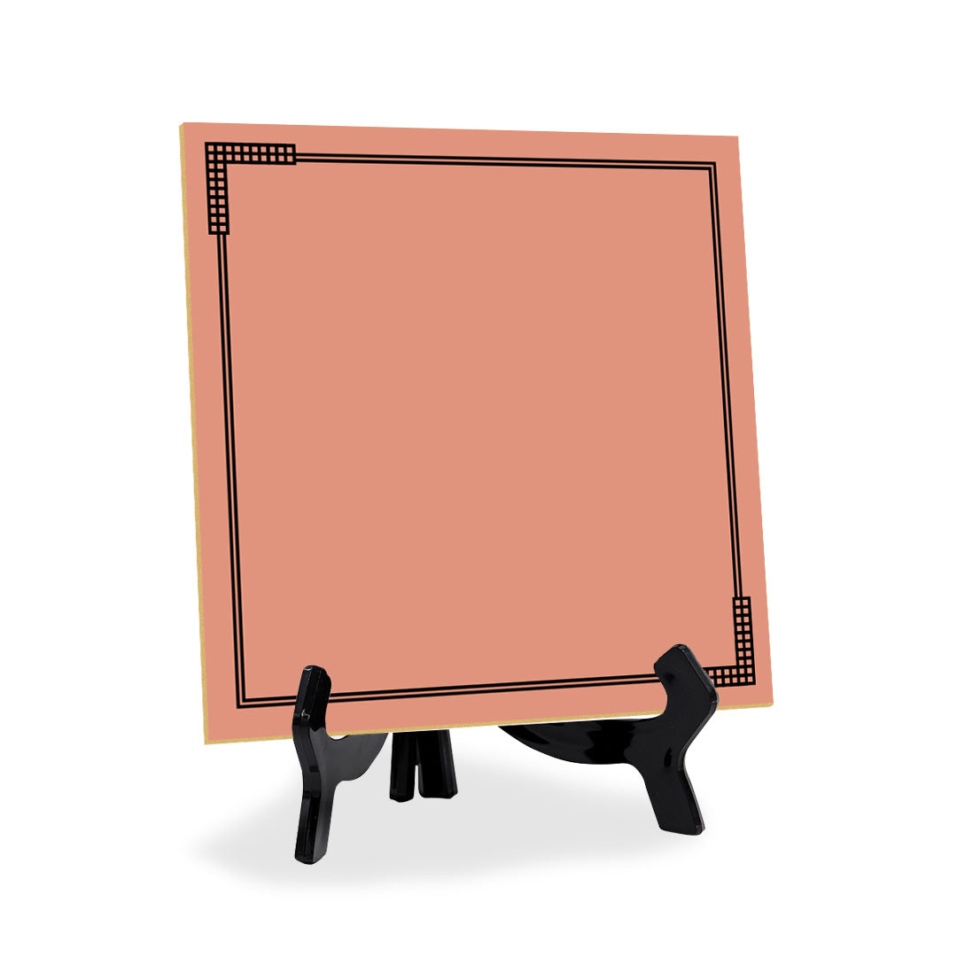 Post-It Note Style MDF Table Signs (5x5” Square) | Dry Wipe to Personalize Your Message| Does Not include Dry Wipe Pen | Black Acrylic Easel for Display