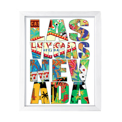 Designs ByLITA Las Vegas, Nevada Inspirational, Wall Print Art | American Cities Stylish Home Decoration (Unframed or Framed)