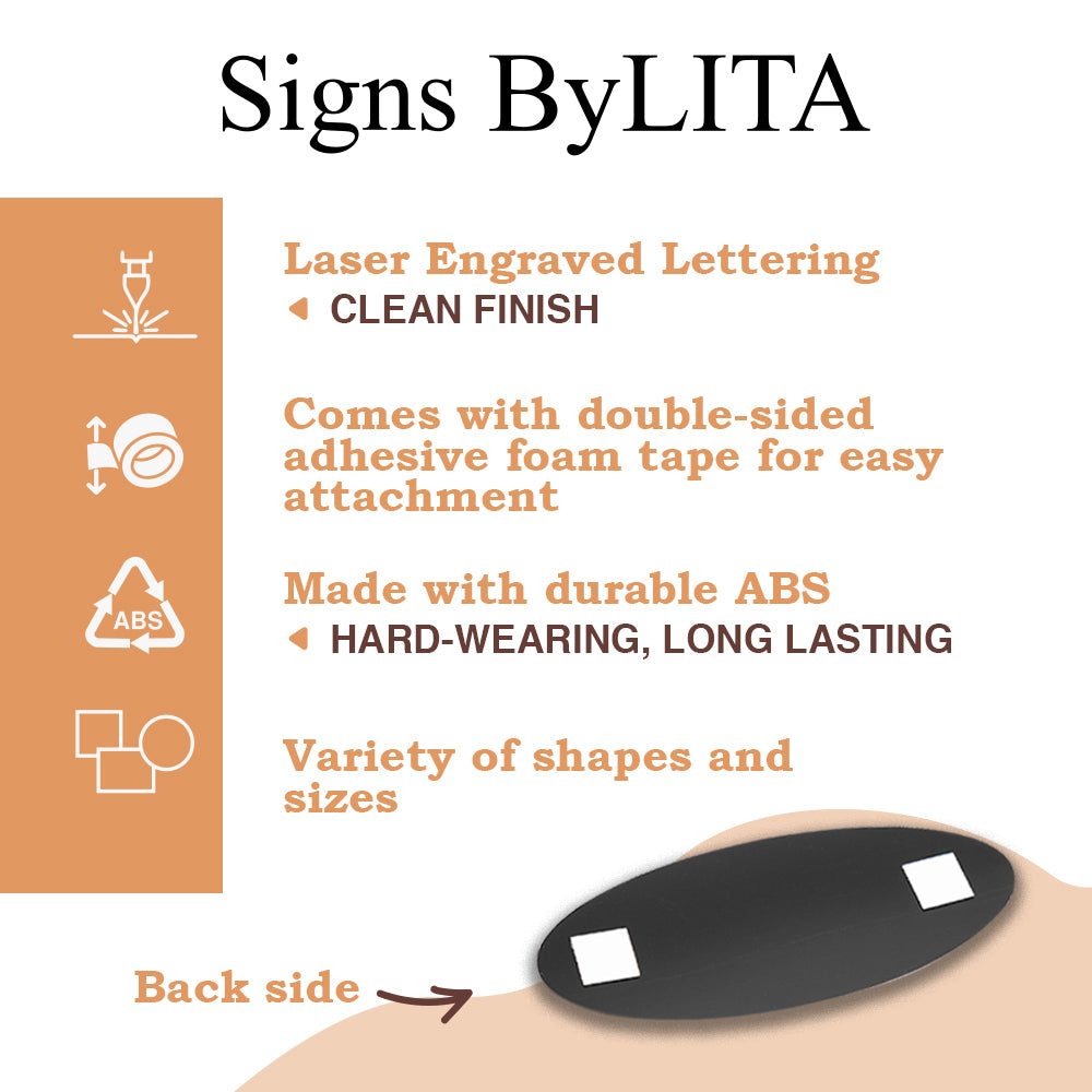 Signs ByLITA Oval Mixed recycling Sign - Laser-Engraved Lettering | Durable ABS Plastic | Vibrant Colors | Powerful Foam Tape