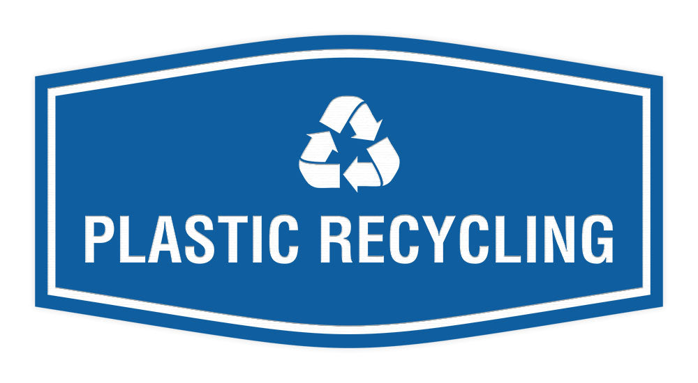 Fancy Plastic Recycling Wall or Door Sign