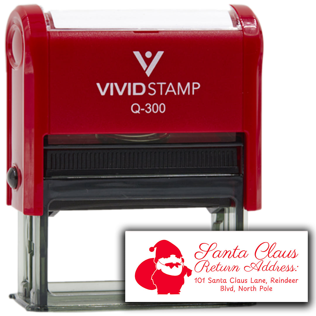 All Quality Santa Claus Return Address: 101 Santa Claus Lane, Reindeer Blvd, North Pole | Christmas Gift Stamp | Festive Season