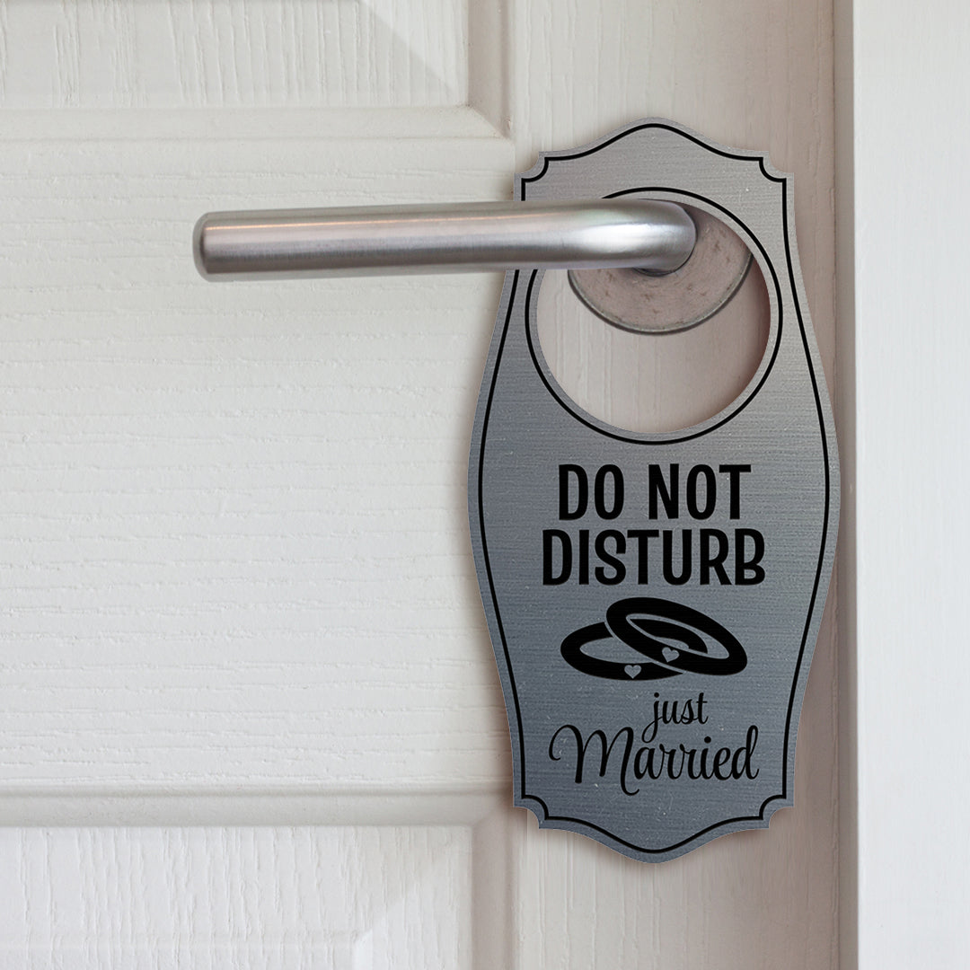 Do Not Disturb Just Married Door Hanger | House or Business Door Sign