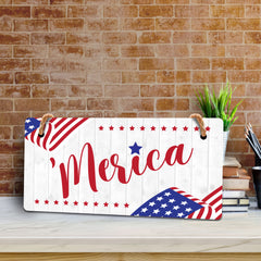 Merica 5x10 Hanging Plus Wall or Door Sign | American Pride