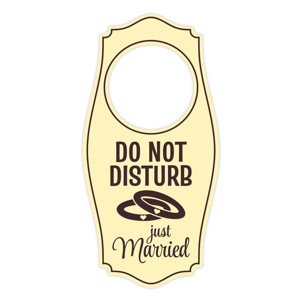 Do Not Disturb Just Married Door Hanger | House or Business Door Sign