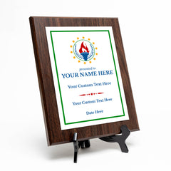 Sport and Athletics Competition Customizable Award Plaque |Easel Mount Option | Recognition of Achievement and Service Personalizable Plaques