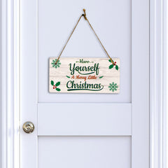 Have Yourself A Merry Little Christmas 5x10 Hanging Plus Wall or Door Sign | Christmas Home Décor