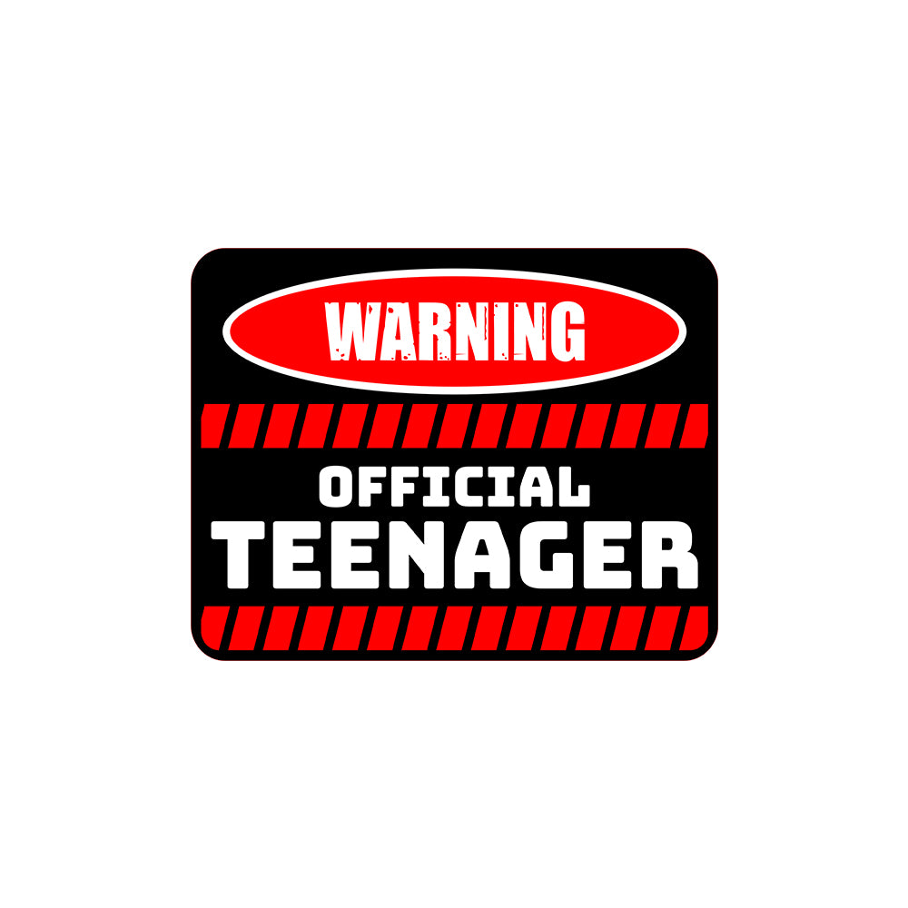 Classic Framed Plus Warning Official Teenager Wall or Door Sign | Novelty Funny Warning Signs